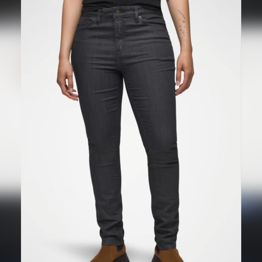 Prana Kayla High Rise Black Jeans Hiking Pants 1968371 Women's Size 10 Regular